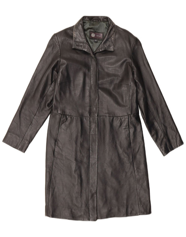Casaco de couro feminino Helium UK 10 pequeno preto