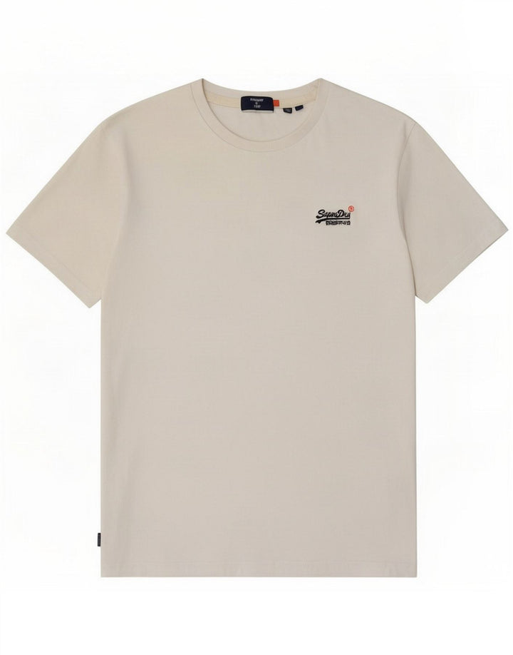Camiseta masculina Superdry Top médio algodão branco
