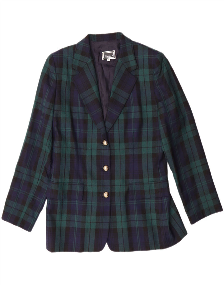 Jaqueta blazer feminina LUISA SPAGNOLI IT 46 grande xadrez verde clássico