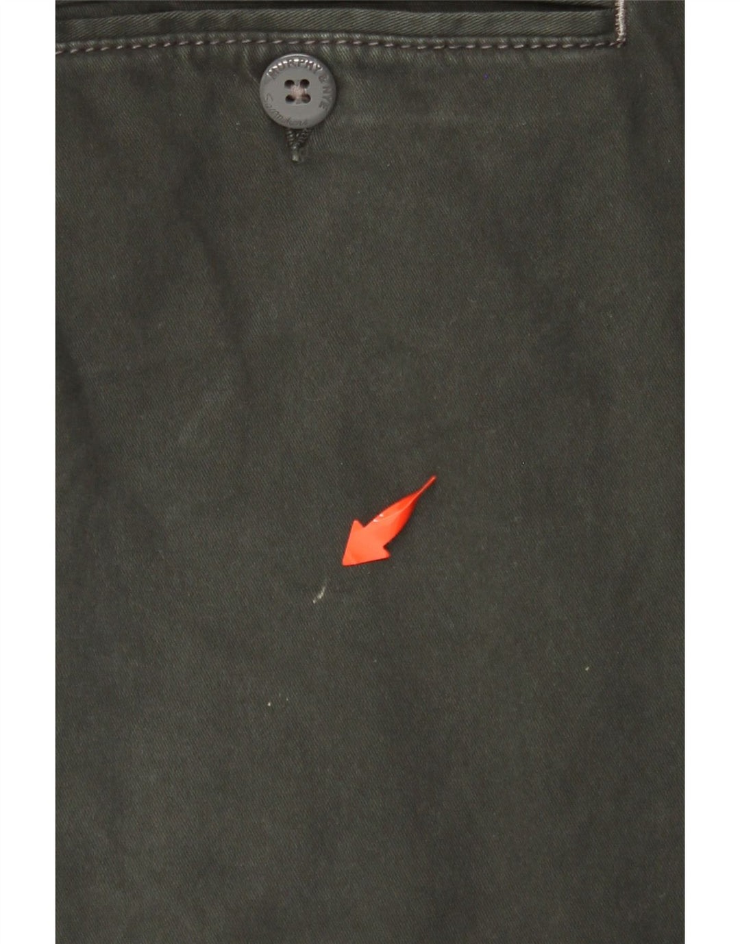 Calça chino reta masculina MURPHY & NYE W38 L30 algodão verde