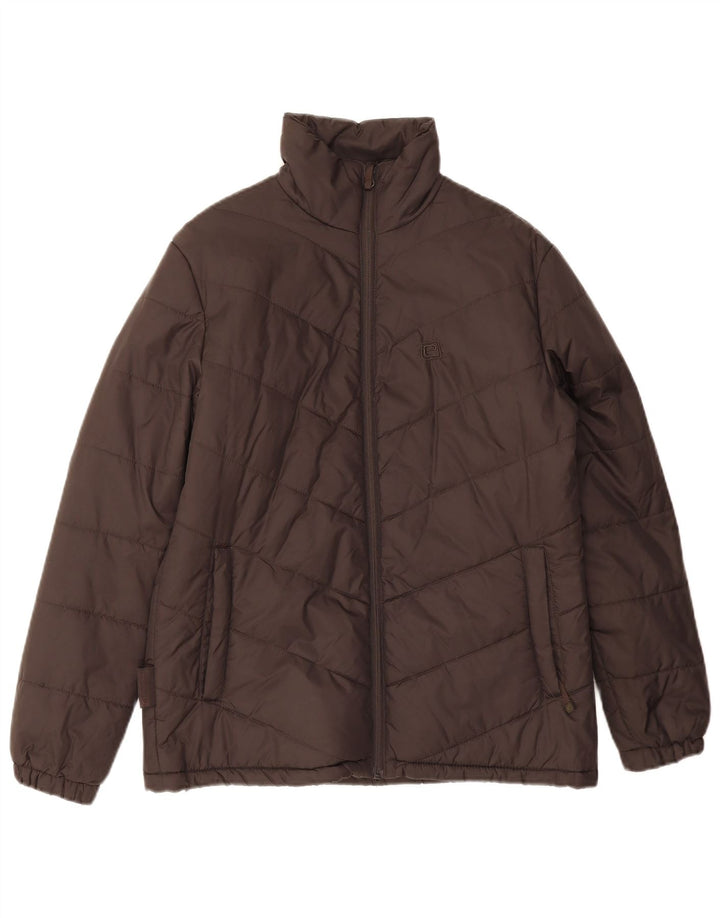 Jaqueta acolchoada grande feminina Mountain Essentials Reino Unido 10 pequena marrom