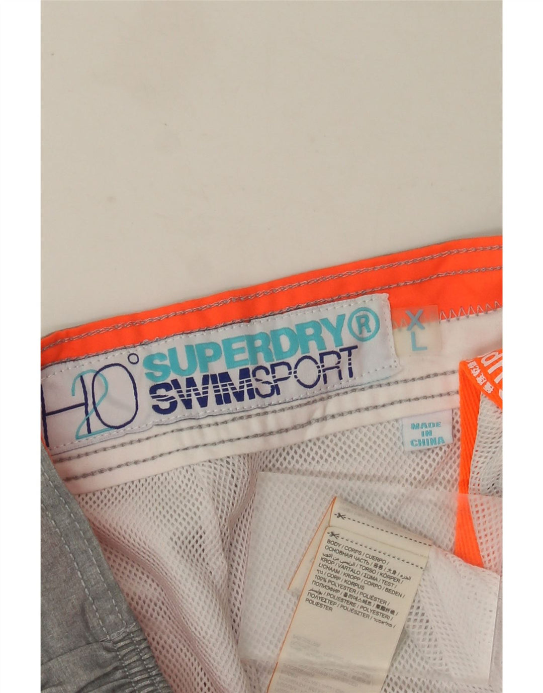Superdry Mens Graphic Sport Shorts XL Cinza Poliéster