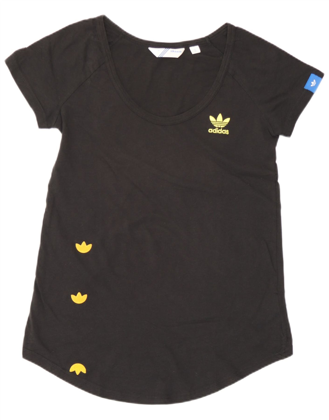 Adidas Camiseta Feminina Gráfica Top EU 38 Médio Algodão Preto