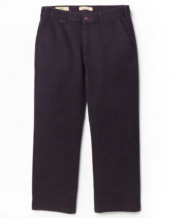 Calça chino reta masculina Marlboro Classics W34 L28 azul marinho