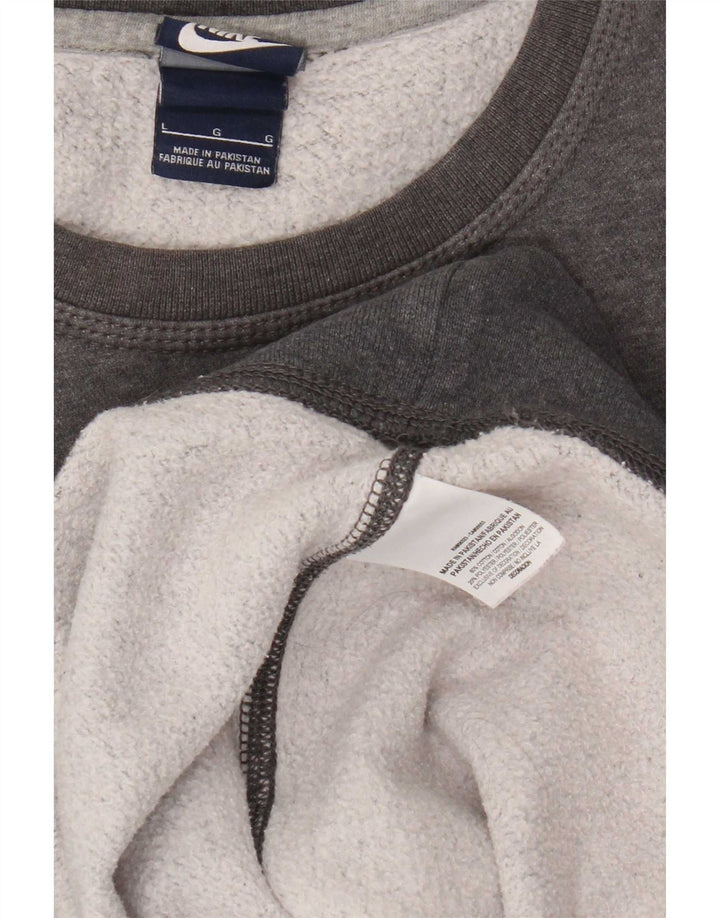 Nike moletom masculino jumper grande algodão cinza