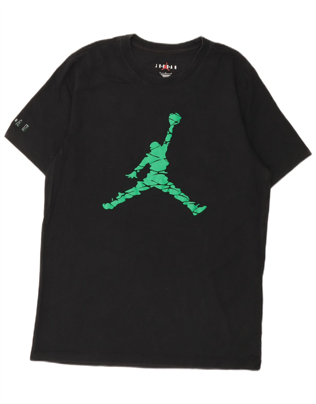 Camiseta masculina Jordan com estampa gráfica grande de algodão preto