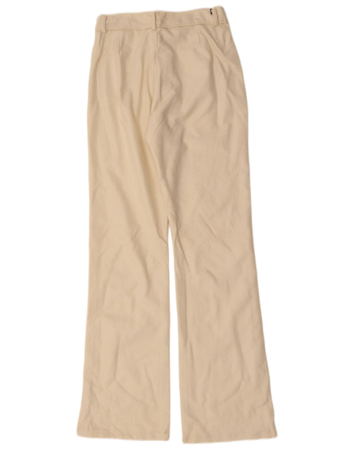 Calça casual feminina vintage bootcut W26 L32 bege