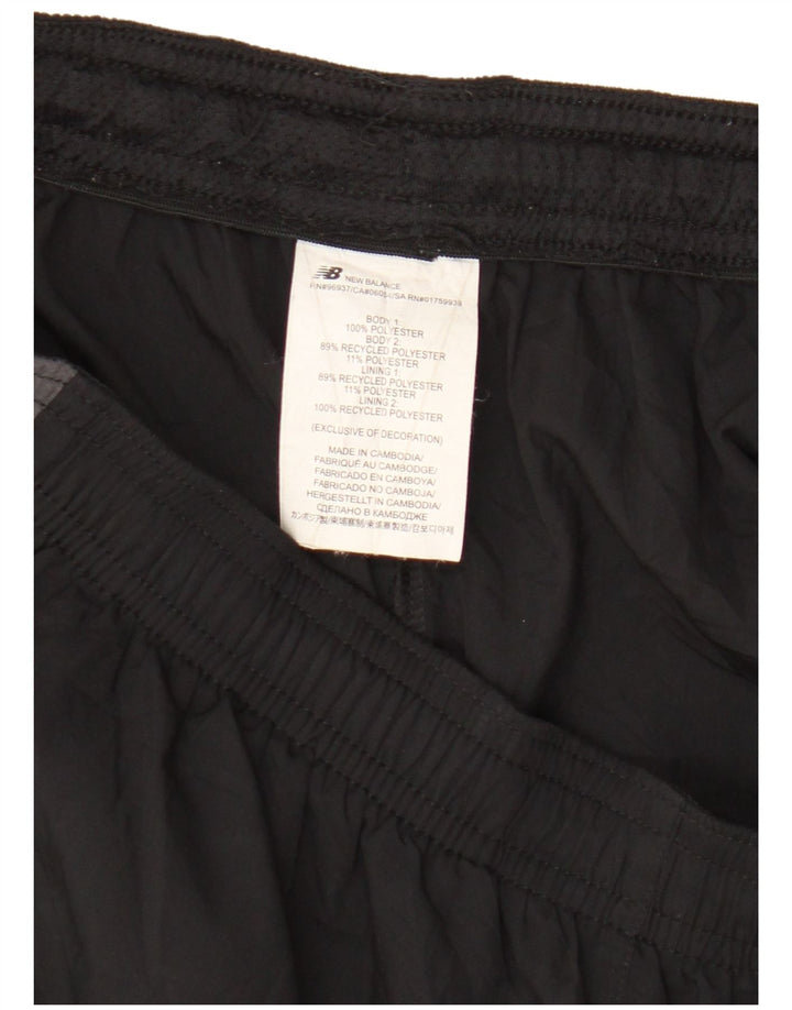 Shorts esportivos masculinos New Balance grande poliéster colorblock preto
