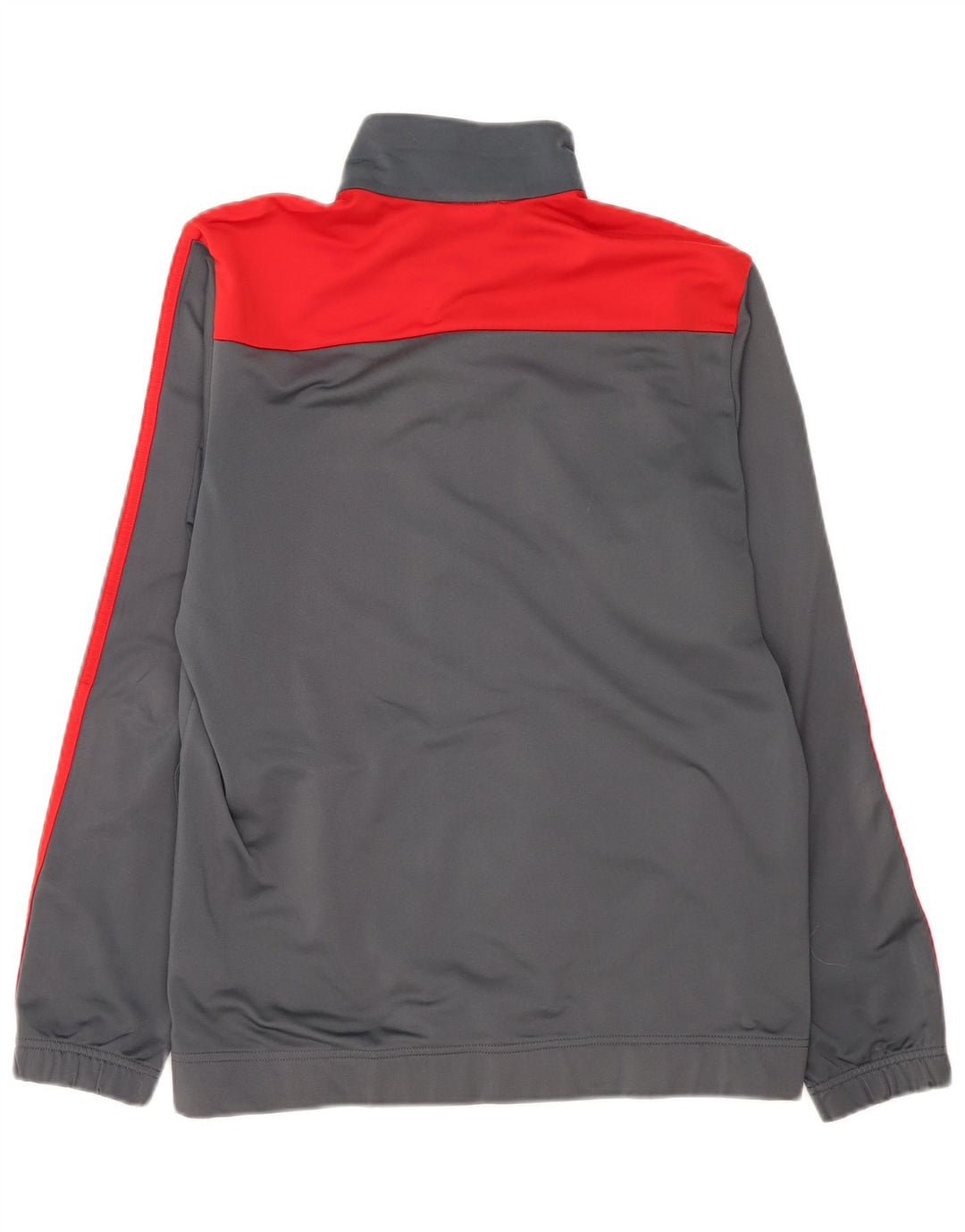 ADIDAS Mens Tracksuit Top Jacket Médio Cinza Colourblock Poliéster