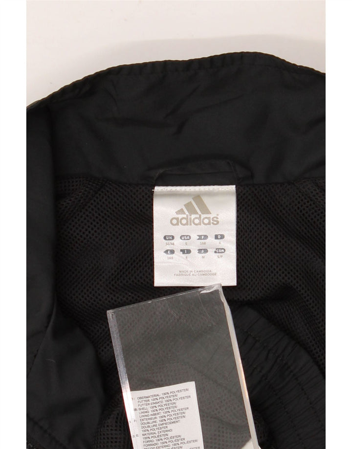 Adidas Mens Tracksuit Top Jacket UK 36/38 Pequeno Poliéster Preto