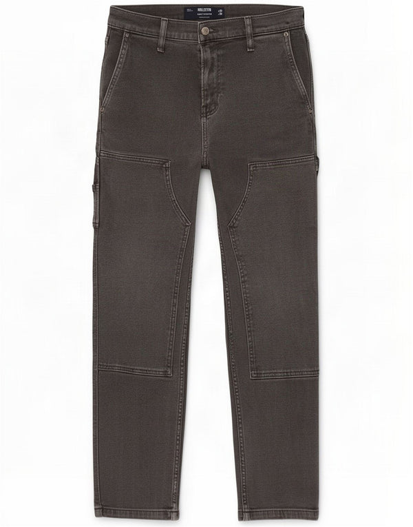 Hollister Womens Cargo Loose Jeans W30 L30 Algodão Cinza