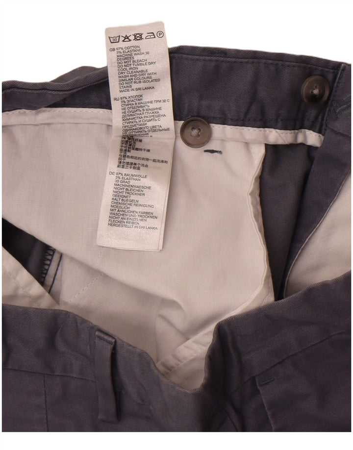 Shorts Chino Masculino Reiss W34 Grande Algodão Azul Marinho