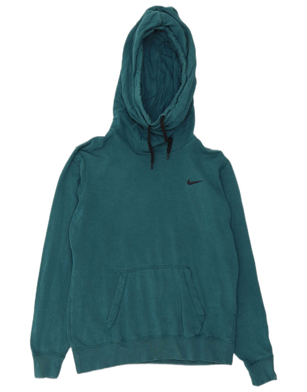 Jumper com capuz feminino Nike UK 16 grande algodão azul