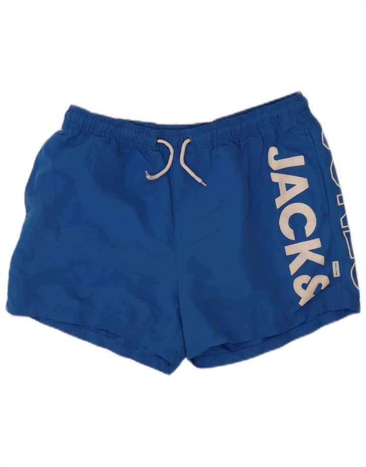Shorts de natação masculino Jack & Jones Graphic XL azul poliéster