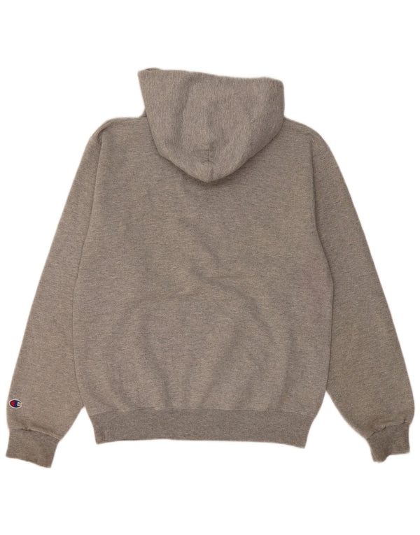 Jumper com capuz gráfico Champion masculino University of Delaware pequeno cinza