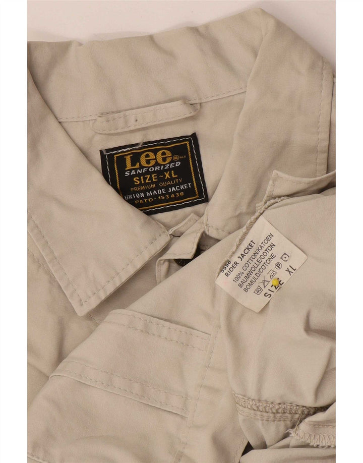 Jaqueta bomber masculina Lee UK 42 XL algodão bege