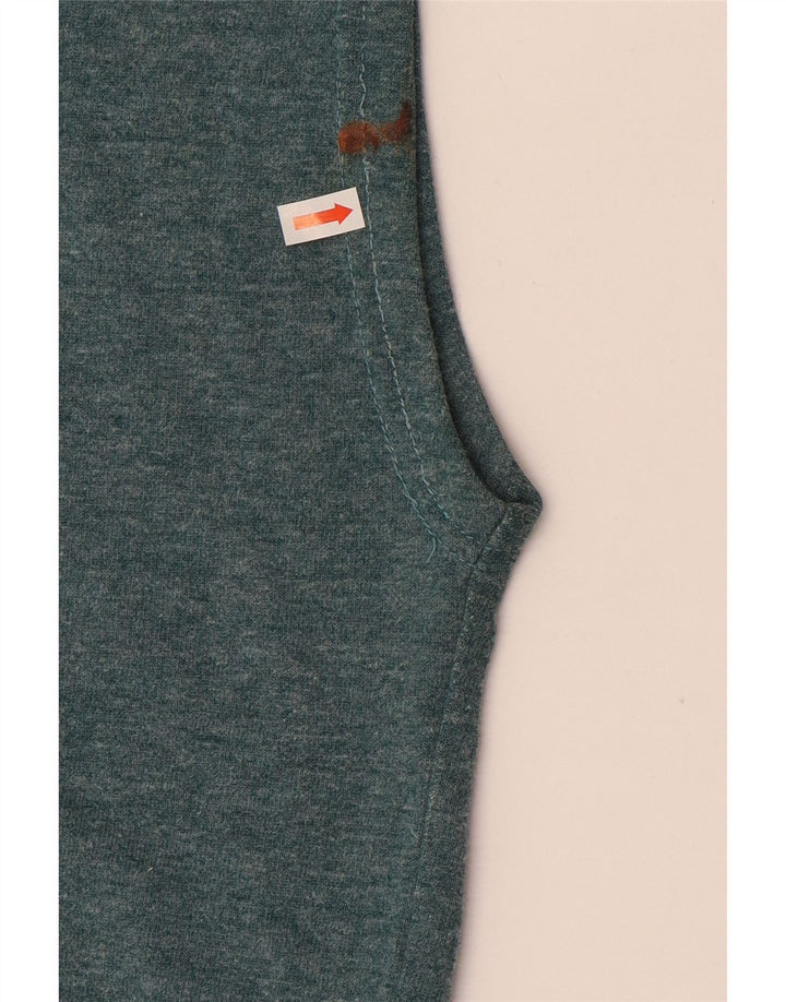 Suéter masculino com capuz sem mangas DIADORA grande algodão azul