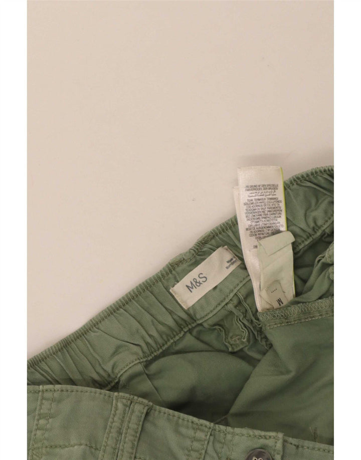 Calça cargo feminina Marks & Spencer média W26 L23 Lyocell verde