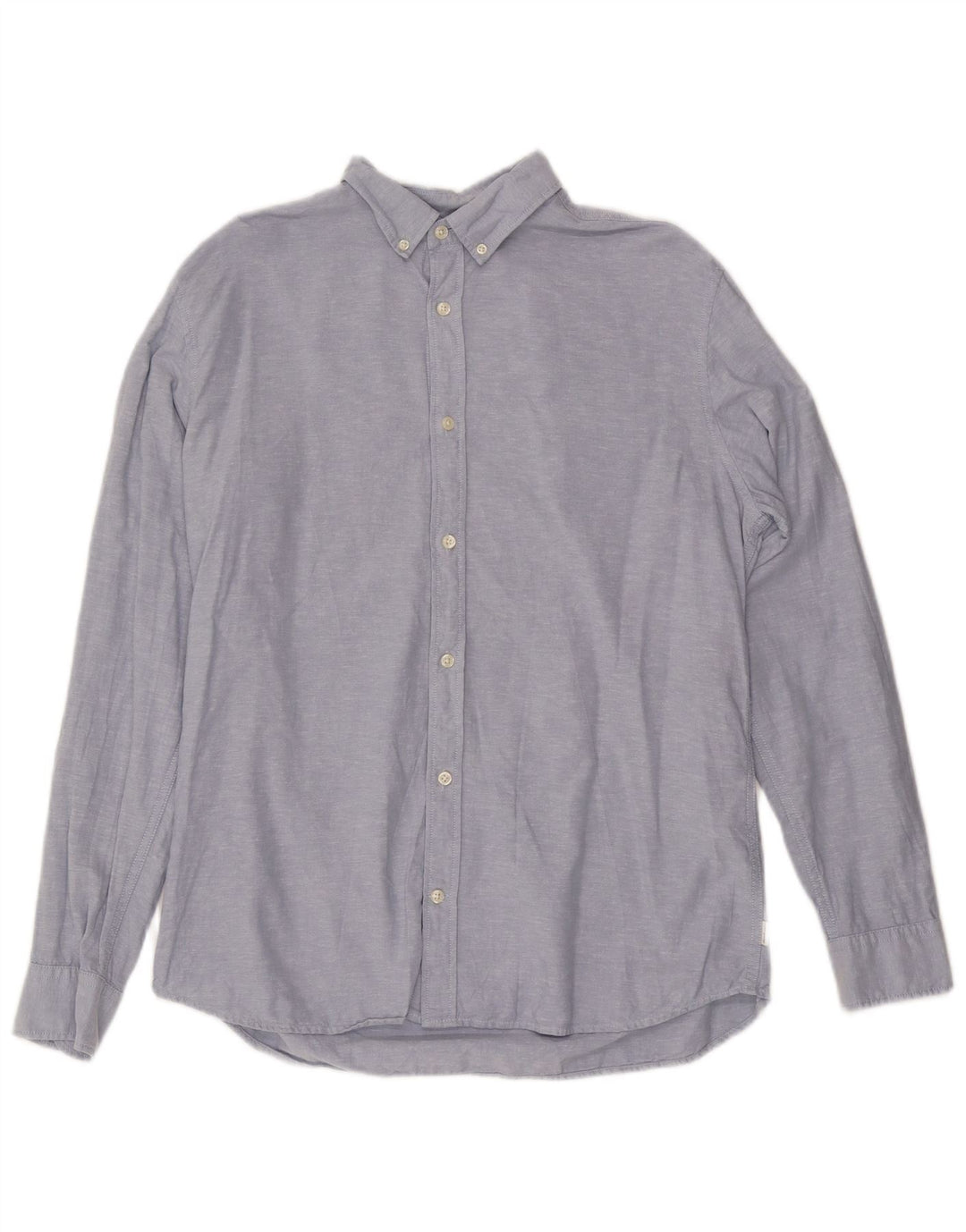 Camisa masculina Jack & Jones grande algodão manchado azul