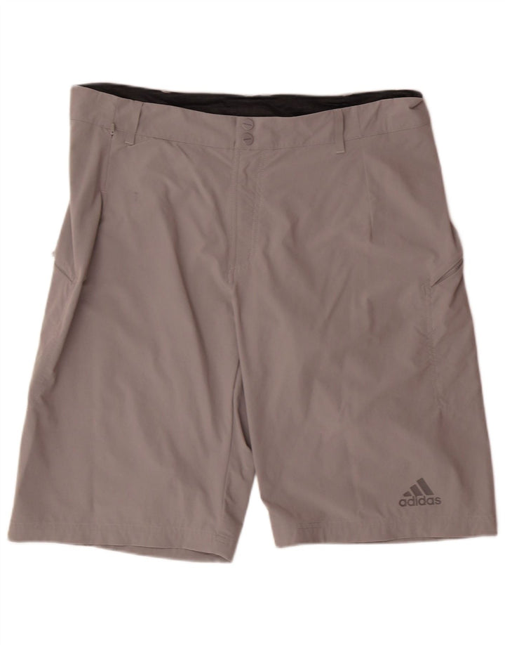 Shorts casuais masculinos ADIDAS W38 XL cinza nylon