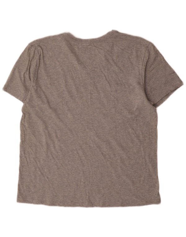 Camiseta masculina Calvin Klein grande algodão manchado cinza