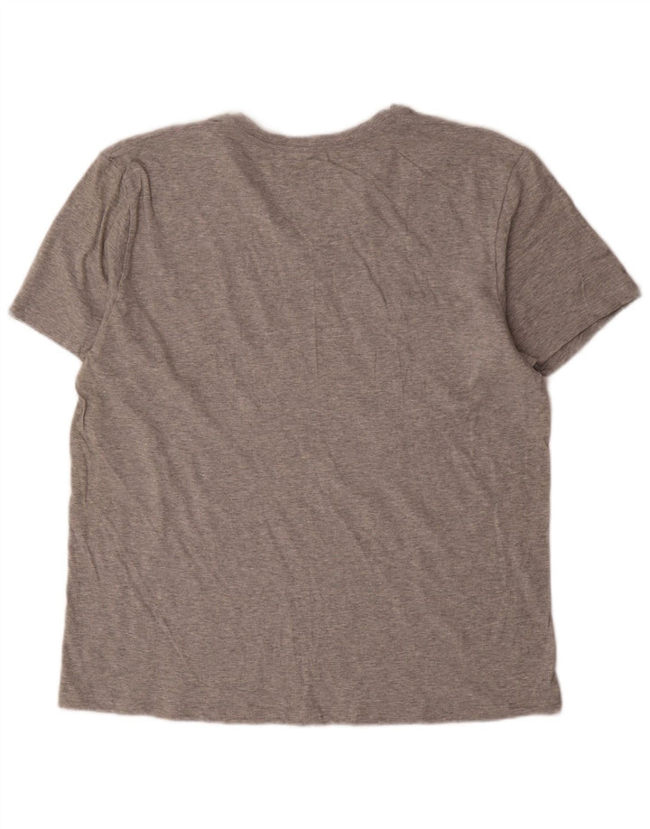 Camiseta masculina Calvin Klein grande algodão manchado cinza