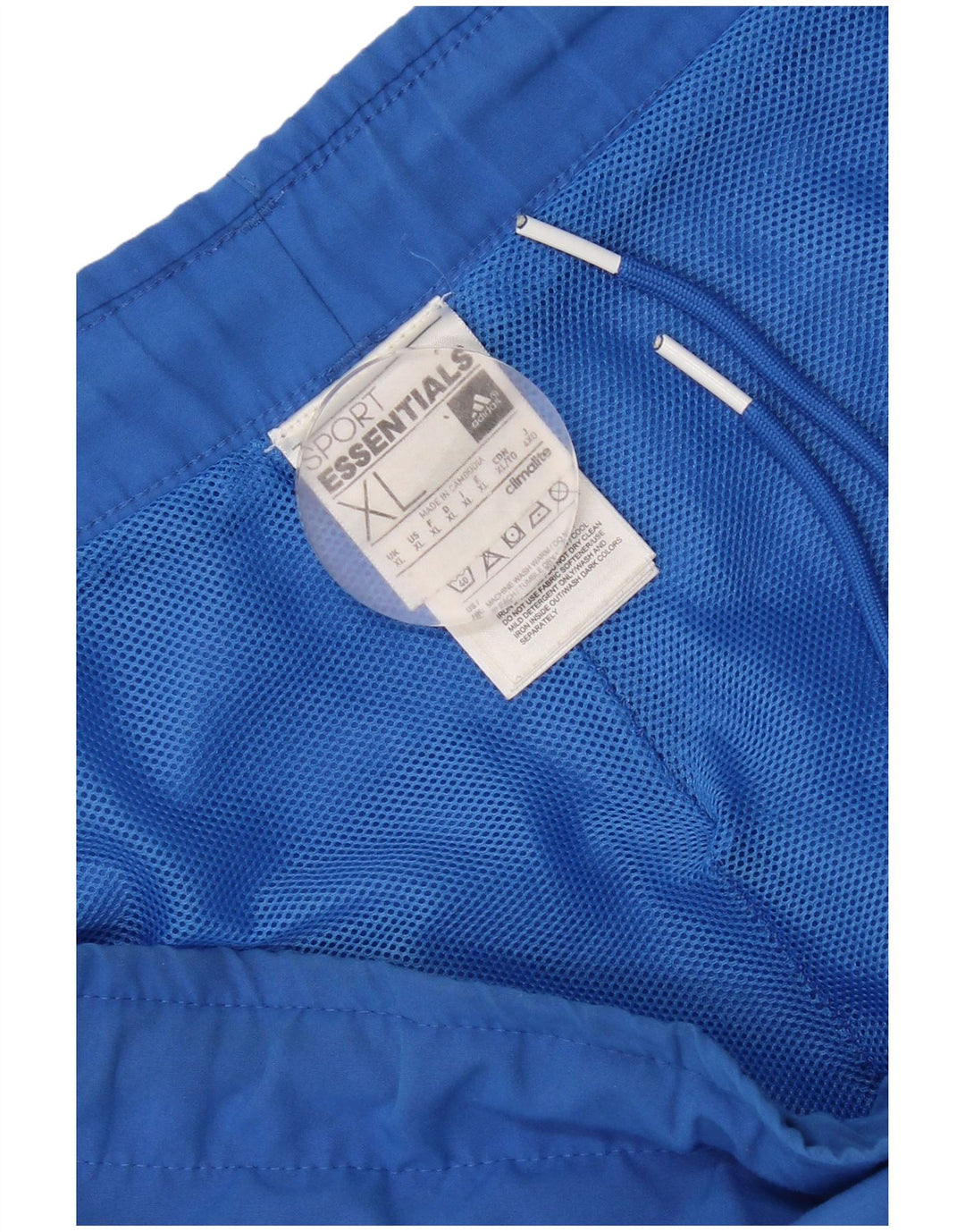 Shorts esportivos masculinos Adidas XL azul poliéster