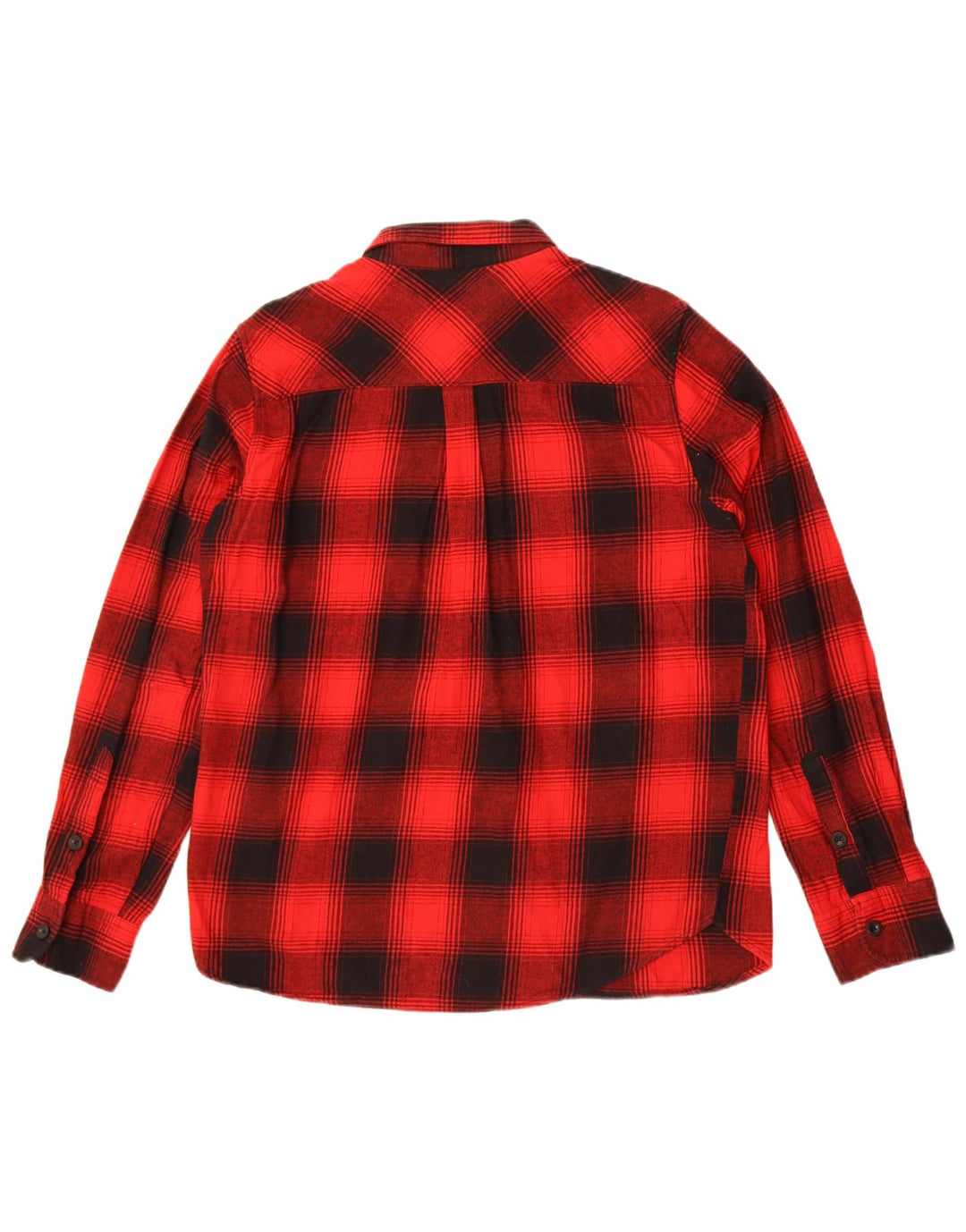 Camisa masculina de flanela Mountain Warehouse grande algodão xadrez vermelho