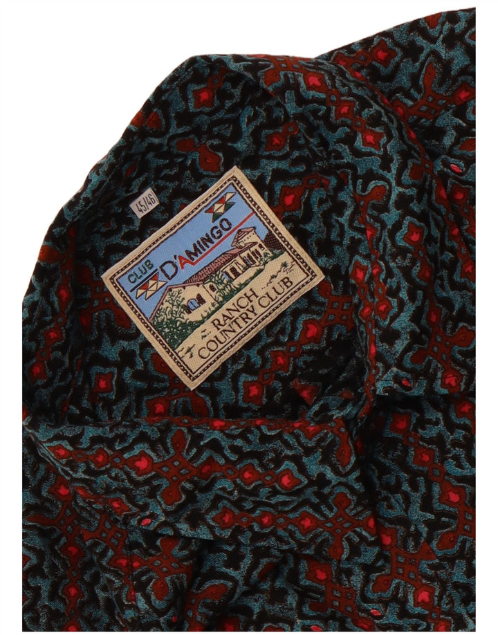 Camisa oversized feminina Club D'Amingo IT 45/46 grande multicolorida geométrica