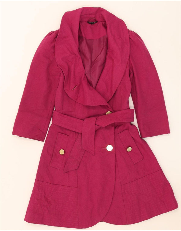 Sobretudo feminino Topshop UK 8 pequena lã rosa