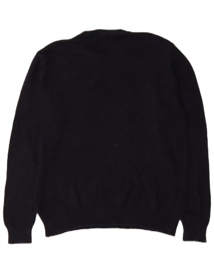 Suéter masculino Chaps com gola redonda XL algodão preto
