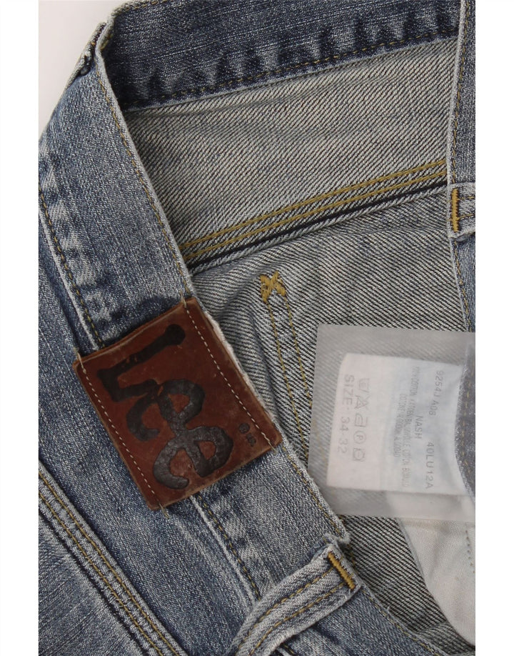 Lee Mens Nash Straight Jeans W34 L32 Azul Algodão