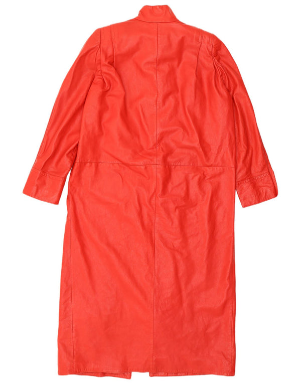 Casaco de couro feminino VINTAGE UK 16 grande vermelho
