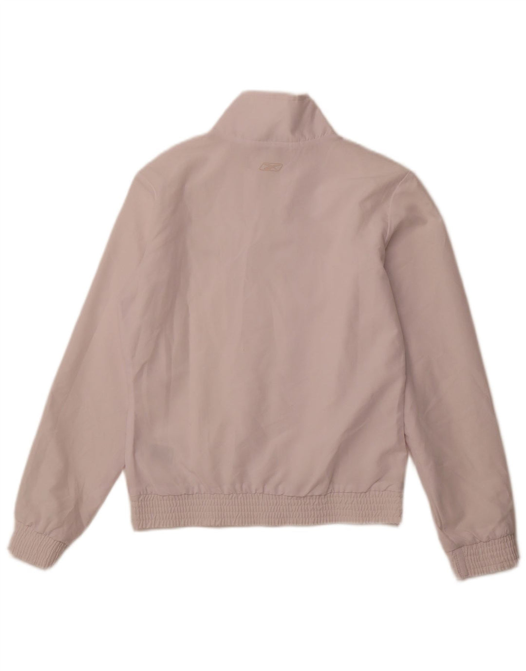 REEBOK Womens Tracksuit Top Jacket UK 12 Médio Poliéster Branco