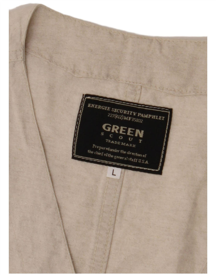 Colete Vintage Masculino Grande Bege