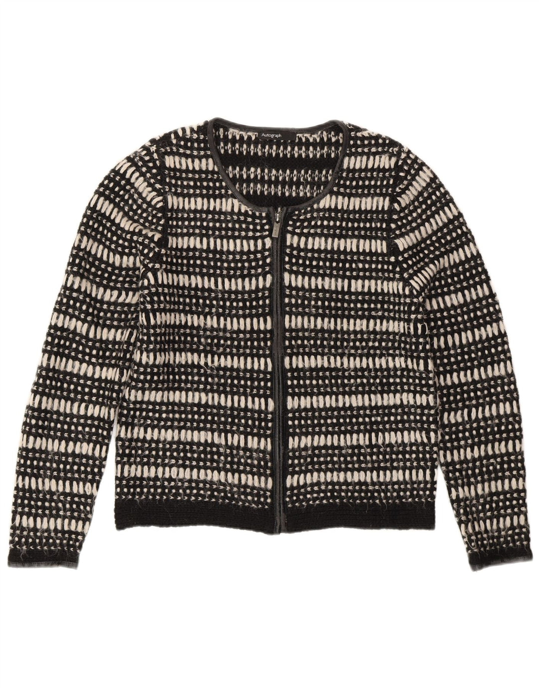 Suéter feminino Marks & Spencer Autograph Cardigan Reino Unido 14 médio preto