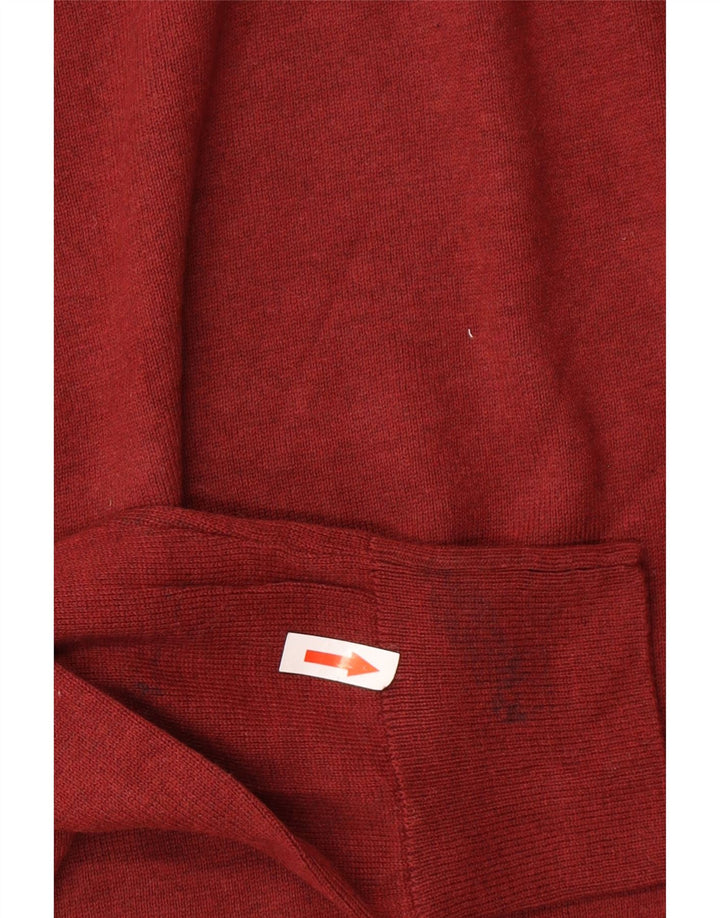 Suéter masculino Marks & Spencer com gola redonda, algodão marrom médio