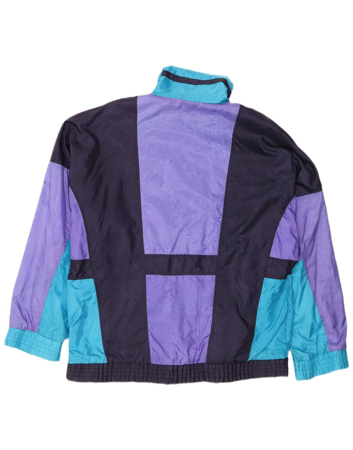 Jaqueta superior de agasalho masculino leopardo grande colorblock multicolorido nylon