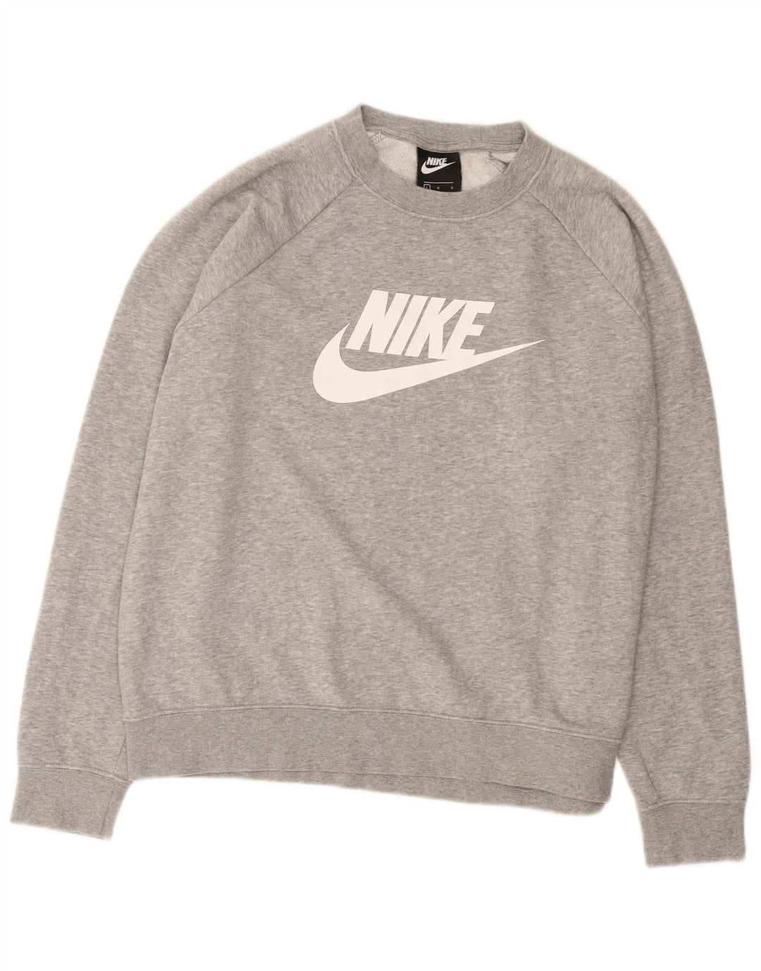NIKE Mens Graphic Moletom Jumper Grande Algodão Cinza