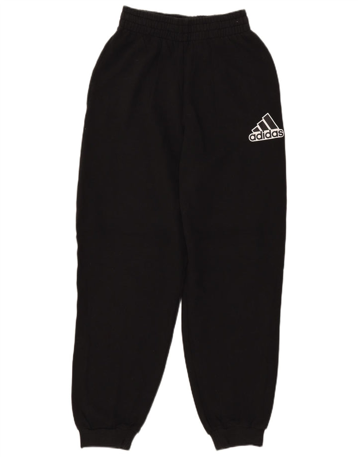 ADIDAS Womens Graphic Tracksuit Calças Joggers UK 4/6 XS Algodão Preto