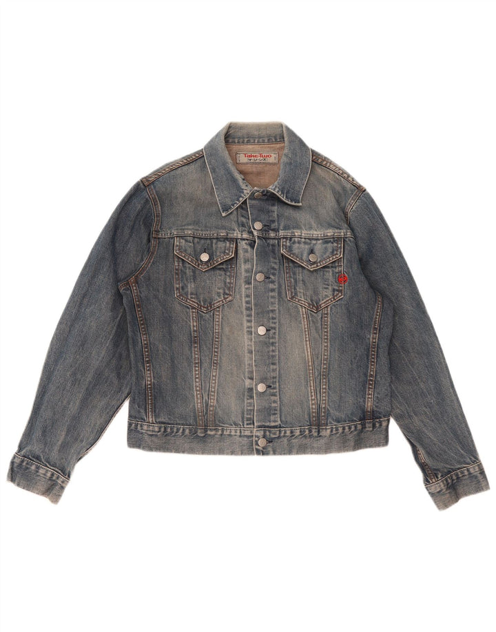 Jaqueta jeans masculina Take Two UK 40 grande algodão azul