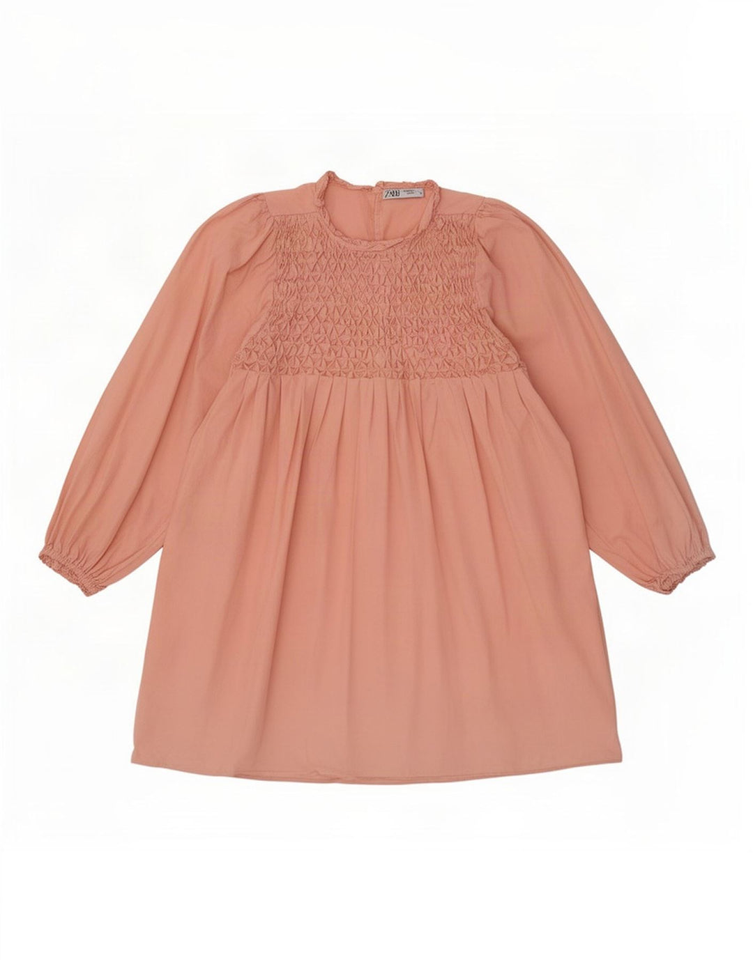 Blusa feminina Zara manga comprida oversized top UK 12 rosa médio