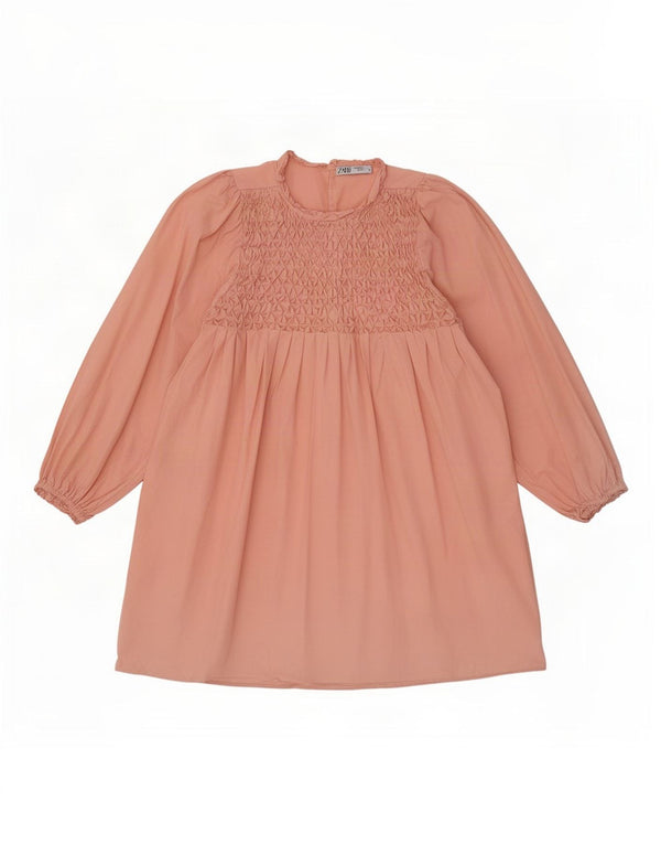 Blusa feminina Zara manga comprida oversized top UK 12 rosa médio