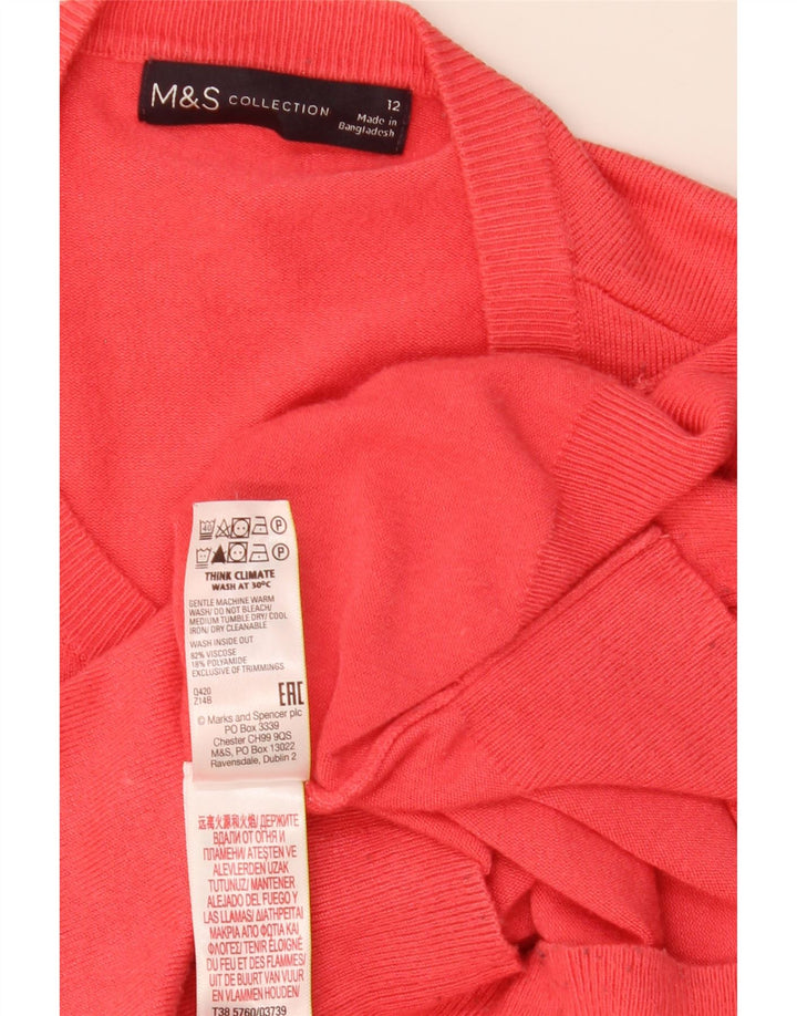 Suéter cardigã feminino Marks & Spencer UK 12 viscose vermelha média