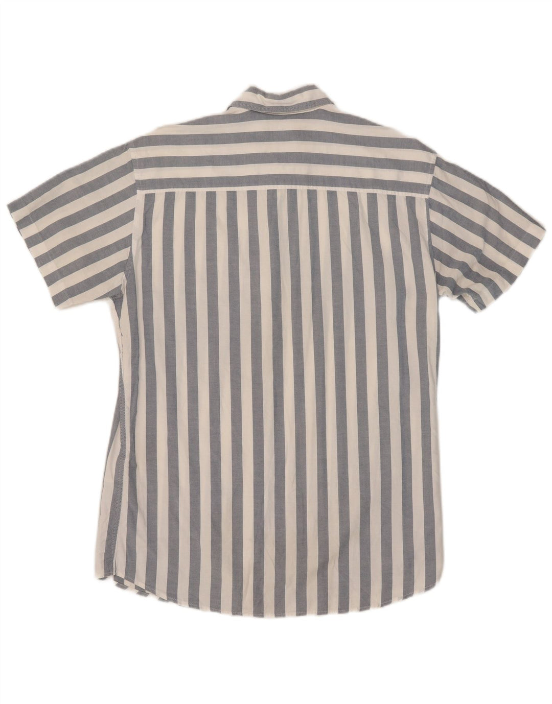 Camisa masculina de manga curta Jack & Jones de algodão listrado azul médio