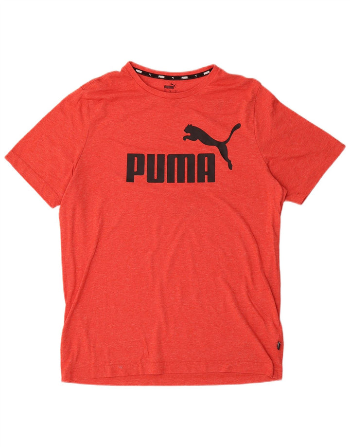 Puma Mens Graphic T-Shirt Top Grande Poliéster Vermelho