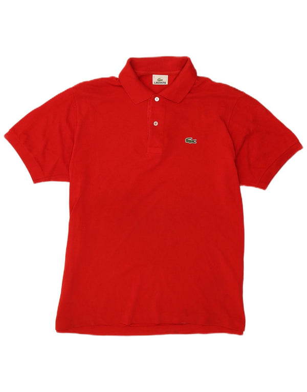 Camisa polo masculina Lacoste tamanho 5 grande algodão vermelho