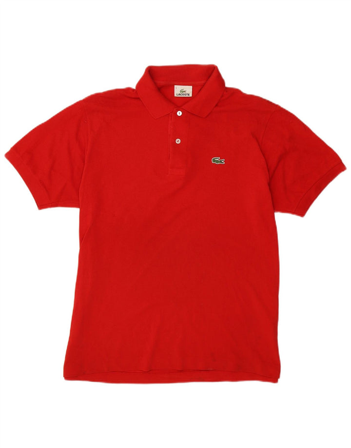 Camisa polo masculina Lacoste tamanho 5 grande algodão vermelho