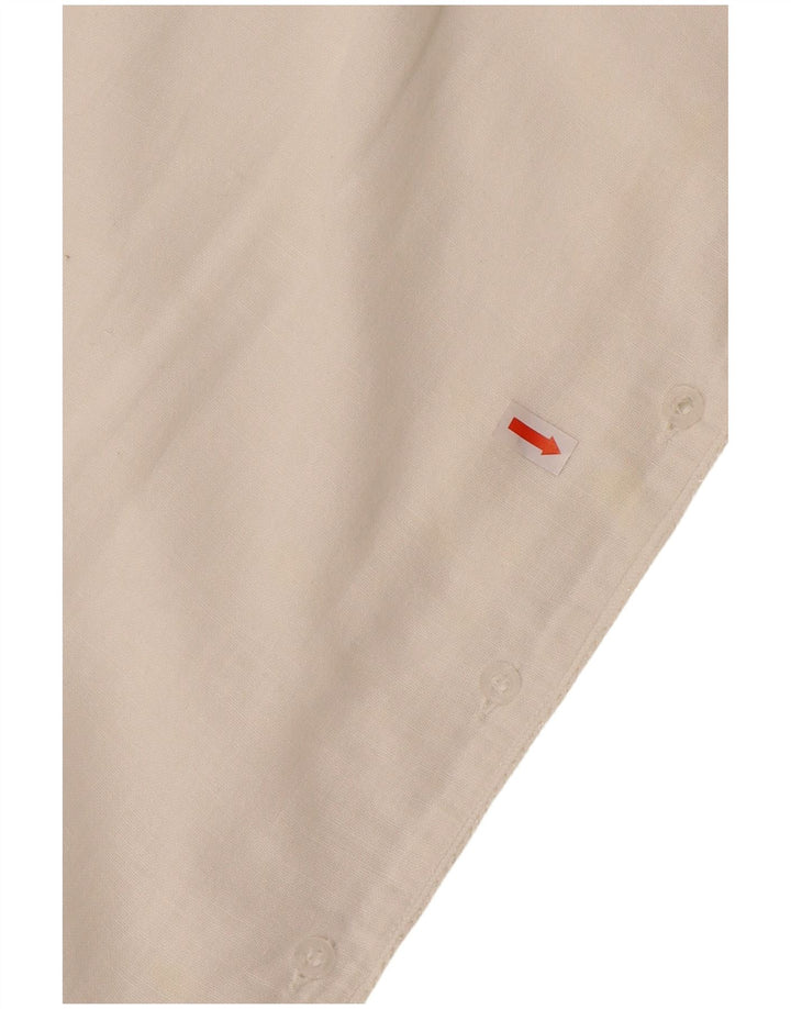 Blusa feminina sem mangas VINTAGE UK 14 médio branco