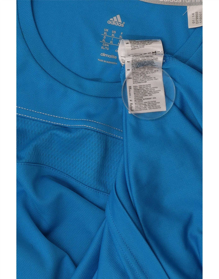 Adidas Masculino Climalite Top Manga Longa XL Azul Poliéster